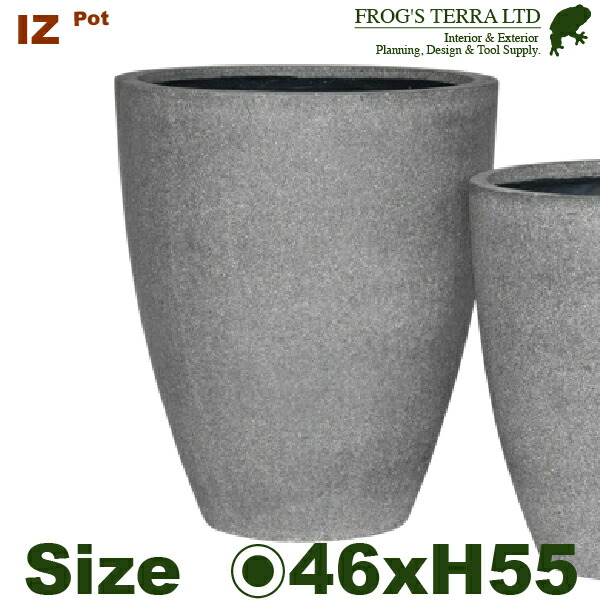 IZ タブ IZ008L(直径46cm×H55cm）（底穴なし）（セメントファイバー）（プランター/ポット）