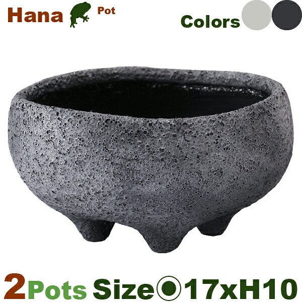 はなのさと S 同色2個セット（直径17.5cm×H10cm）（底穴あり）（陶器製）（寄植/盆栽/多肉/花の里）