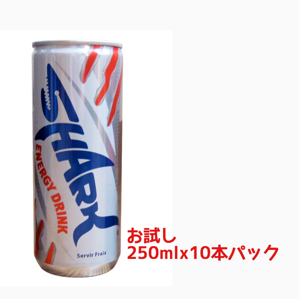 楽天市場 送料無料 シャーク エナジードリンク エナジードリンクのお試しパック10本shark Energy Drink250mlx10本 天然石ｆｒｏｍｓ楽天市場店