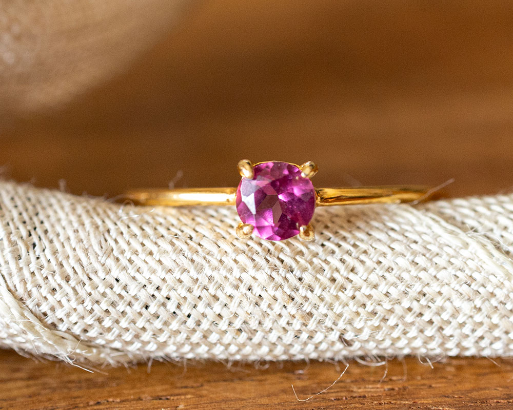 楽天市場】約4mm 宝石質 ルビー リング 指輪 ラウンドカット 約0.35ct