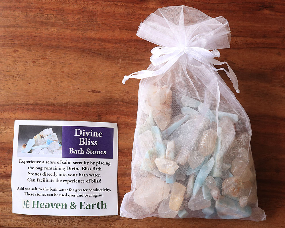 H&E社 DIVINE BLISS バスストーン ヘブン&アース社 ディバインブリス バスストーン お買い得バスストーン 約680g前後 Azozeo超活性化 ロバートシモンズ氏 アズマー アナンダライト サチャロカクリアアゼツライト 送料無料 ギャランティーカード付
