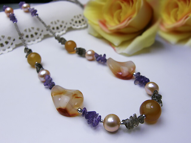 国内最安値 真珠ネックレス 送料無料淡水 ラブラドライトロングネックレスk805 11点限りパール スモーキークォーツ ロング 真珠婚 30年 淡水 真珠 カーネリアン アメジスト プレゼント お祝い 人気 即納 最大半額 Fiker Org