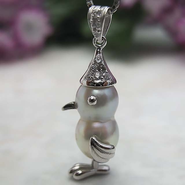 楽天市場】真珠ペンダント 送料無料SV鳥珠チーウーペンダントパール