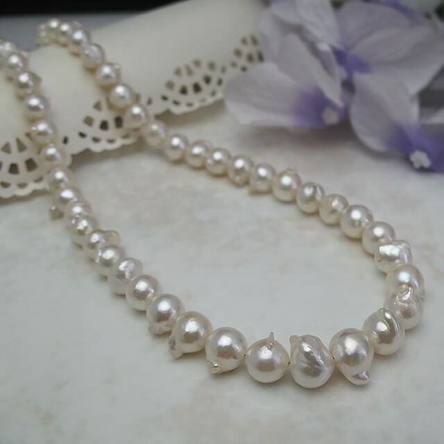 楽天市場】真珠ネックレス 送料無料『 あこやネックレス 7.5×8.5ミリ