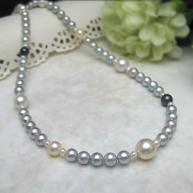 楽天市場】真珠ネックレス 送料無料あこや真珠フォーマル5×8ミリあこや
