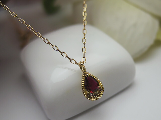 ルビーペンダント 送料無料 Bijoux　fromsea　K18ルビーペンダント ジュエリー 誕生石 7月 レッドダイヤ おすすめ品 可愛い プレゼント 人気 誕生日