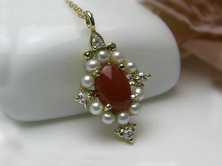 楽天市場】赤珊瑚 27.37ct ブローチ/ペンダントトップ PT900 プラチナ