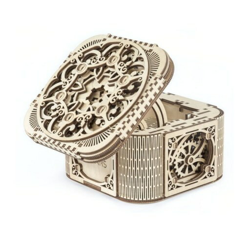 Ugears ユーギアーズ トレジャーボックス 70031 Treasure Box木製 ブロック パズル おもちゃ 知育 ウッドパズル 3D 工作キット 木製 模型 キット パズルボックス