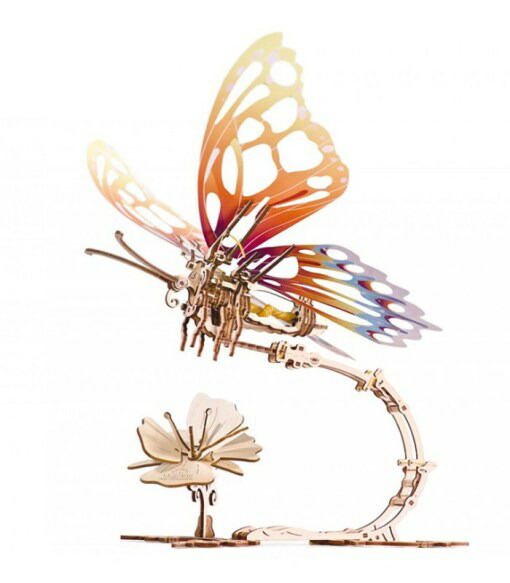 Ugears ユーギアーズ バタフライ 70081 Butterfly 木製 ブロック DIY パズル 組立 想像力 創造力 おもちゃ 3D立体 知育 ウッドパズル 工作キット 木工 模型 キット 木