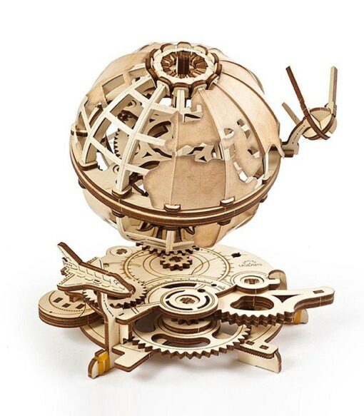 Ugears ユーギアーズ メカニカルアース 70128 Globus  地球儀 木製 ブロック パズル おもちゃ 知育 ウッドパズル 3D 工作キット 木製 模型 キット
