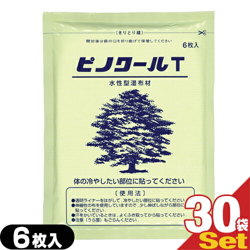 【最強配送対応】 【貼付型冷却材】【アイシング】冷却シート 大協薬品工業 ピノクールＴ(14x10cm) 6枚入り×30袋セット - クールな刺激とさわやかな感触。