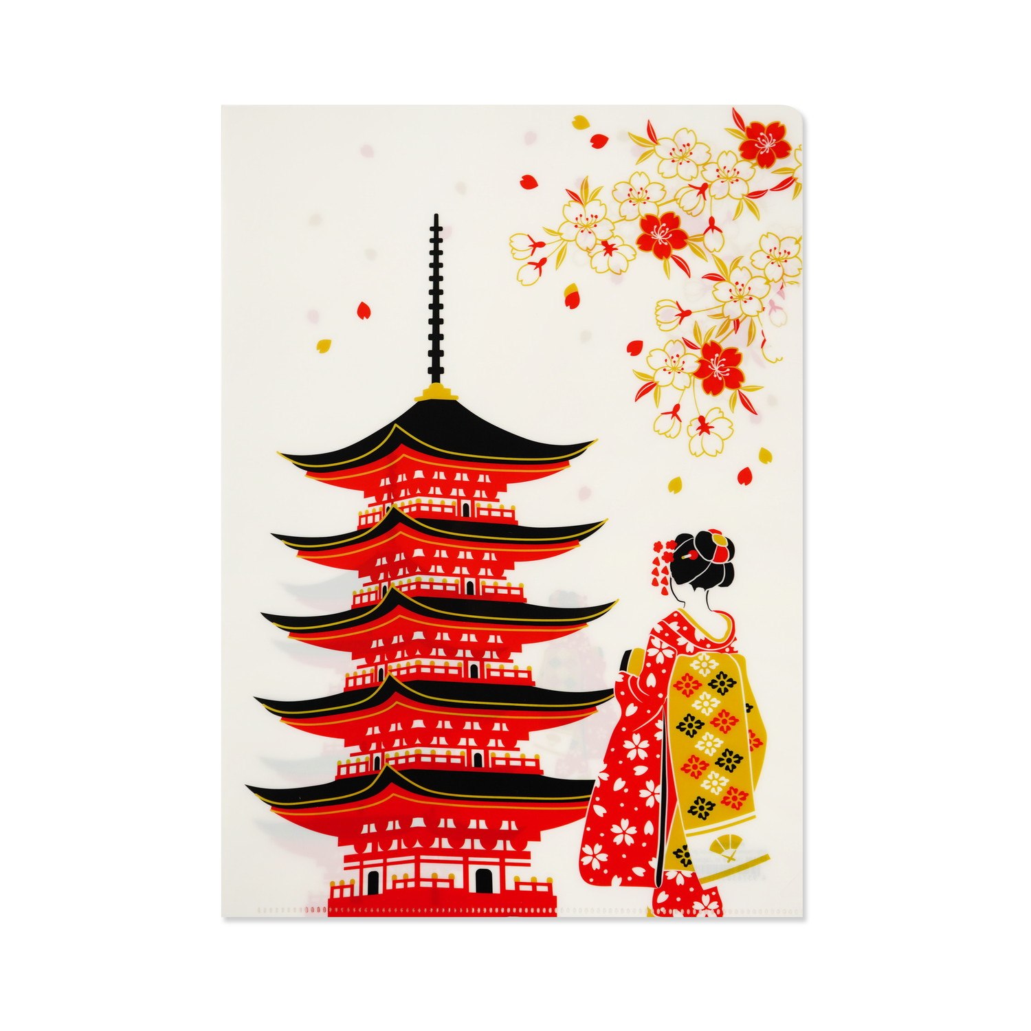 【限定】首里城クリアファイル 絵画風 壁紙ポスター (はがせるシール式) 首里城 正殿 琉球王朝