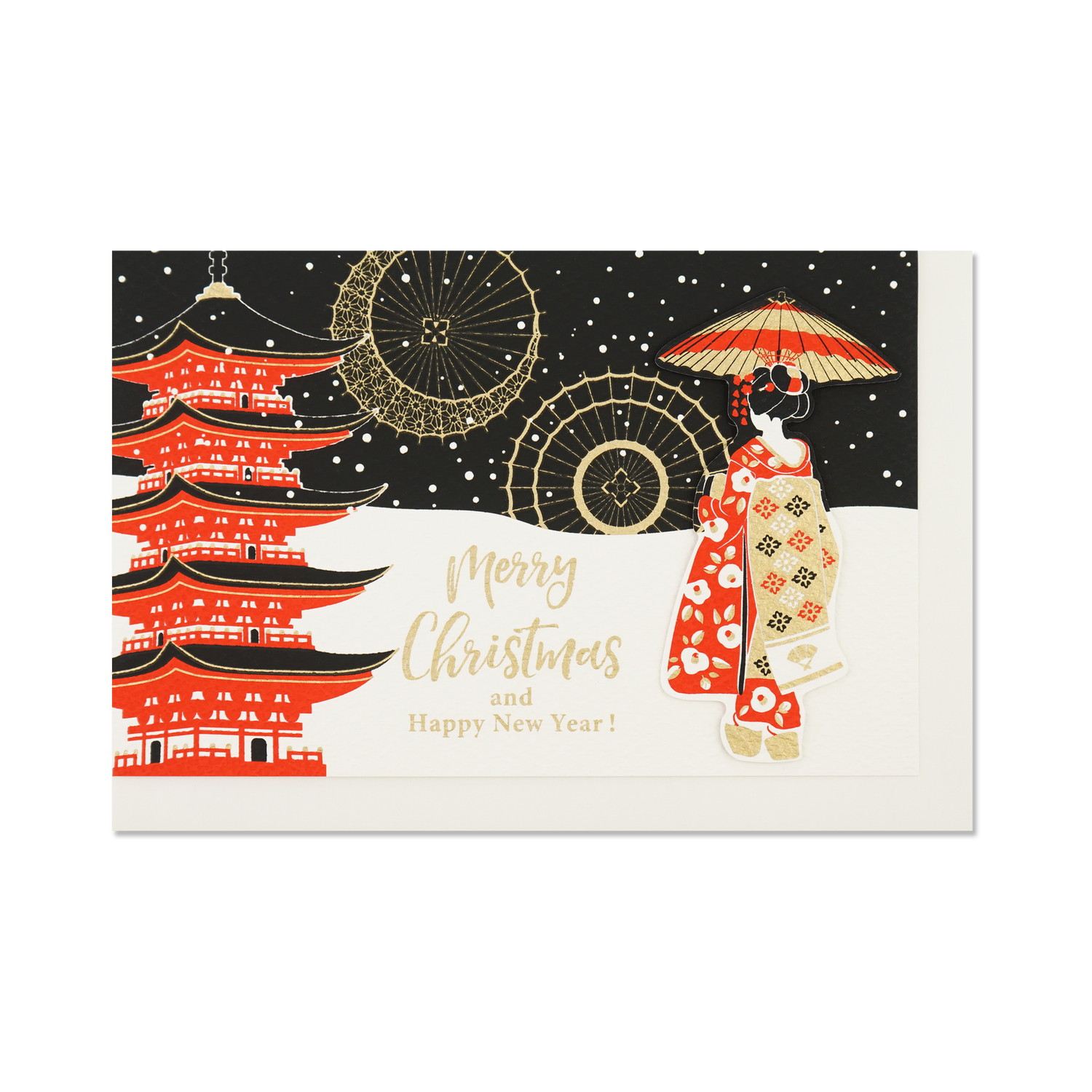 クリスマスSALE⭐︎ジャパン 楽天市場】シルククリスマスカード 舞妓さんと太鼓橋｜jxcd-104