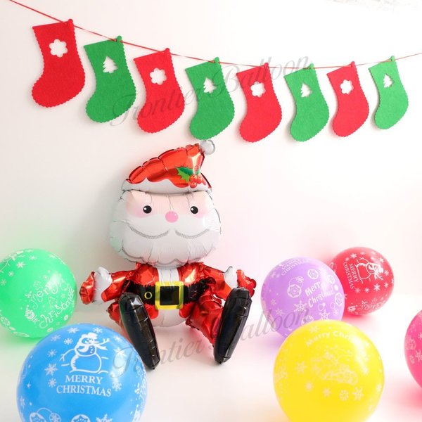 楽天市場 クリスマス柄 ゴム風船 カラフル 風船 10個セット バルーン 誕生日 パーティー イベント 飾り付け かわいい バルーンアート ぺたんこ配送 フロンティアバルーン 楽天市場店