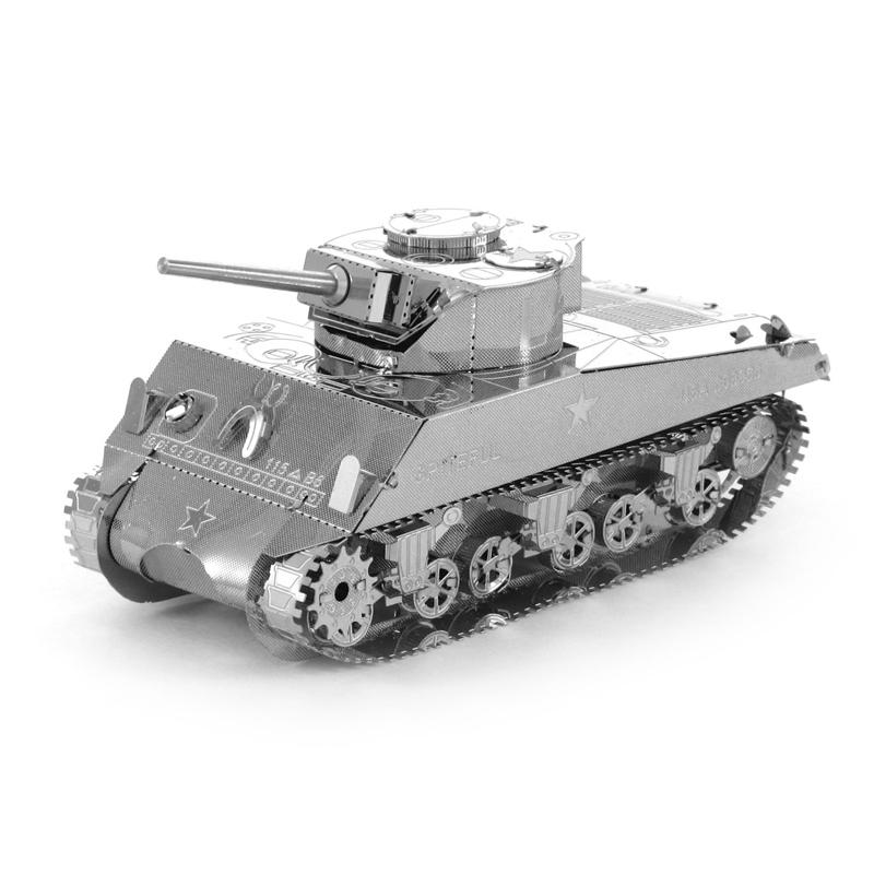 立体パズル 大人 メタル ステンレス DIY 組み立て モデル 3D ミニ シャーマン 戦車 専用 ツール セット コレクション ディスプレイ おもちゃ