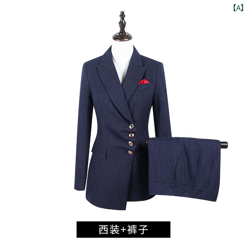 背広 セットアップ かっこいい ズボン下 ユニフォーム 今めかしい 長袖 生あたたかい 秋冬 レディース メンズ 晴れ晴れしい フォーマル 取り引き
