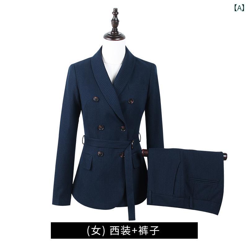 背広 セットアップ かっこいい ズボン下 ユニフォーム 今めかしい 長袖 生あたたかい 秋冬 晴れ晴れしい フォーマル レディース 取り引き