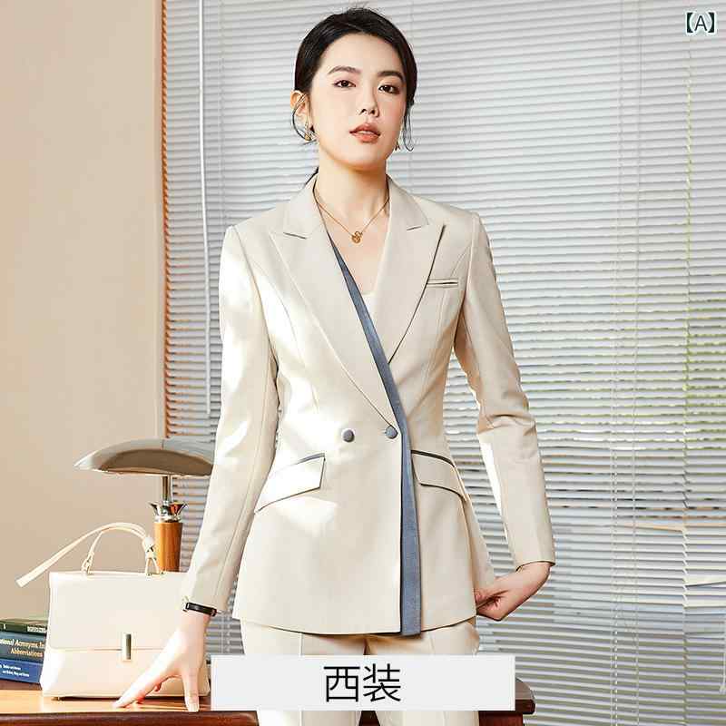 スーツ セットアップ レディース パンツ かっこいい おしゃれ 長袖 フォーマル 女性 ジャケット ワイドレッグ 年次 総会 美術 試験 ホスト フォーマル｜フロントップ店