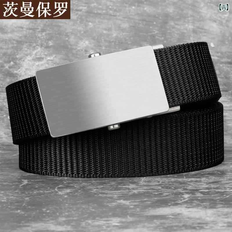 穴なし 胴締め メンズ 帆布 編み込み アウトドア ステンレス鋼 バックル 否大広間 御役目着 心地好い タクティカル ナイロン
