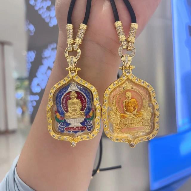 ペンダント アクセサリー タイ お守り 仏教 プラクルアン 僧侶 仏陀 ネックレス ハンギング チェーン ストラップ 大きめ シルバー ストーン シェル 幸運 パワー アップ 保護 レトロ メンズ レディース 青 ピンク 色 11,134円