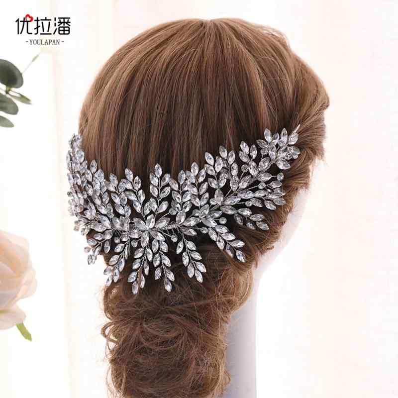 ウェディング ヘッドドレス ヘアアクセサリー 結婚式 リーフ 手作り ラインストーン 象嵌 コーム シルバー エレガント 小物 撮影 衣装 小枝 おしゃれ レディース