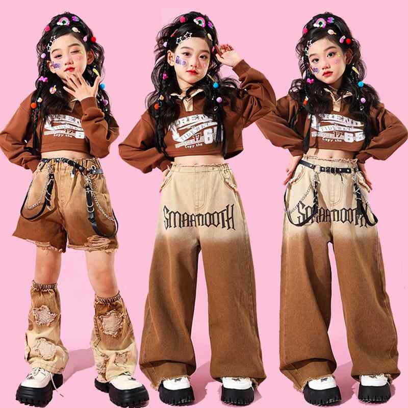 ダンス衣装 セットアップ 子供 キッズ 女の子 半袖 長ズボン ショートパンツ ヒップホップ パフォーマンス ストリート 派手 かわいい