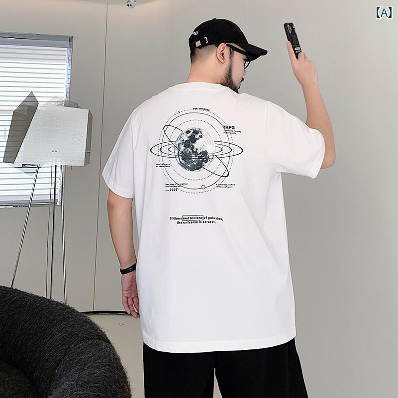 Tシャツ メンズ おしゃれ 大きいサイズ 綿 半袖 ブラック プリント ゆったり 夏 ロゴ カジュアル
