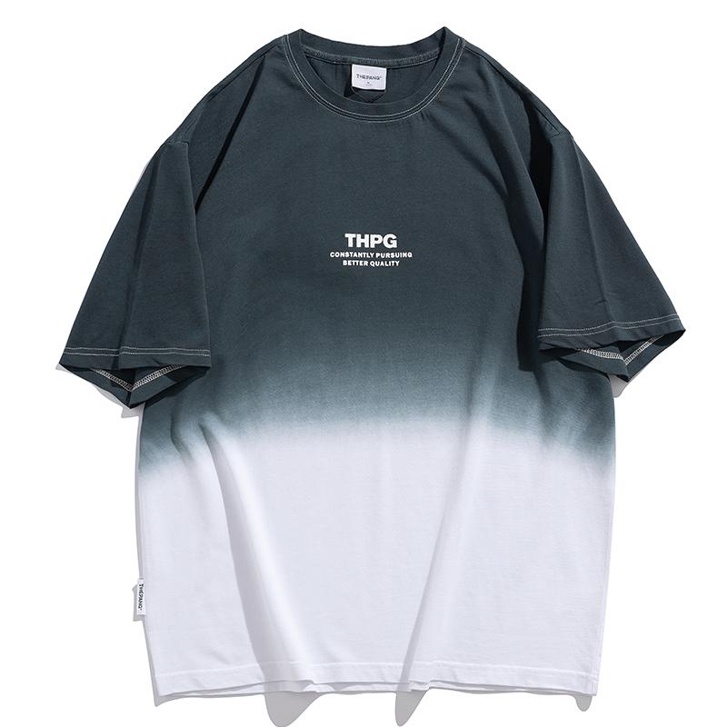 Tシャツ メンズ おしゃれ 大きいサイズ ゆったり 夏 グラデーション 半袖 カジュアル