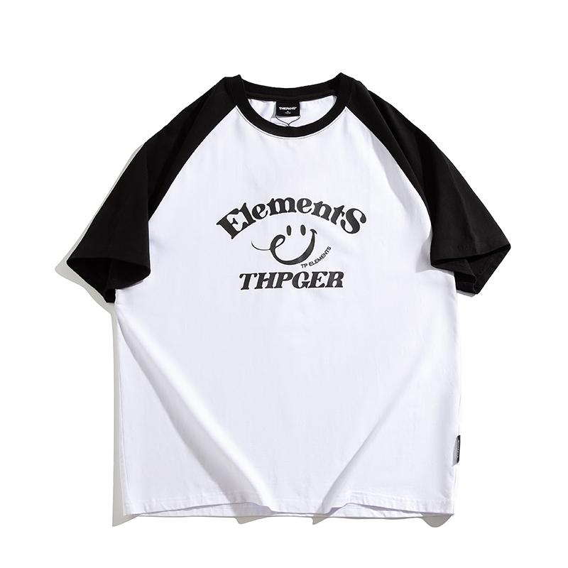 Tシャツ メンズ おしゃれ 大きいサイズ 半袖 ラグランスリーブ バイカラー ゆったり ストレッチ