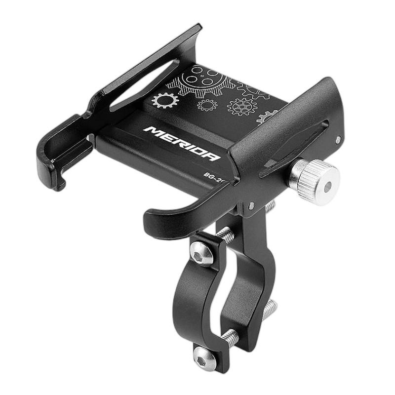 スマホホルダー 自転車 オートバイ マウンテンバイク 携帯電話 スタンド クリップ アルミ 合金 耐衝撃性 安定 使いやすい 取り付け簡単 360度回転 滑り止め 便利 通勤 旅行 ツーリング シンプル 黒 赤