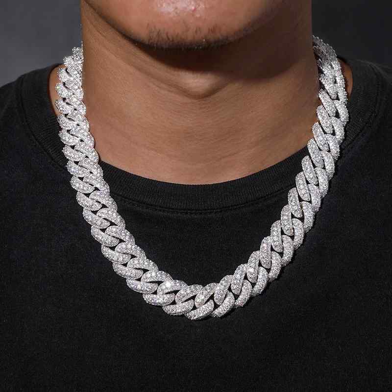 太い チェーン ネックレス キューバ ストーン ヒップ ホップ ジルコン 厚い ラップ アクセサリー メンズ かっこいい ダンス ダンサー 喜平｜フロントップ店
