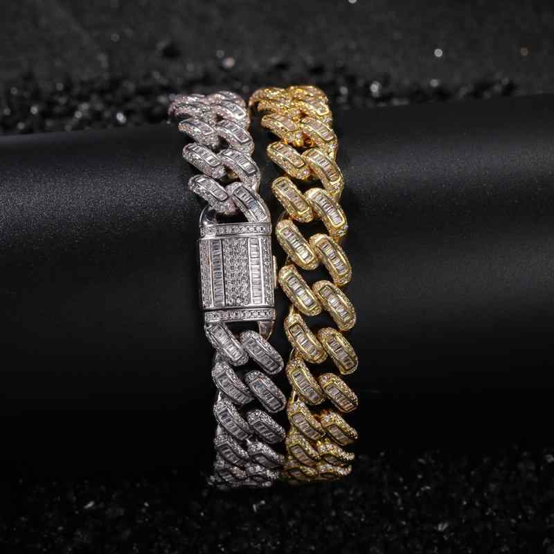 太い チェーン ネックレス ヒップ ホップ ストーン ジルコン 金 銀 キューバ ブレスレット かっこいい 喜平 ダンサー アクセサリー