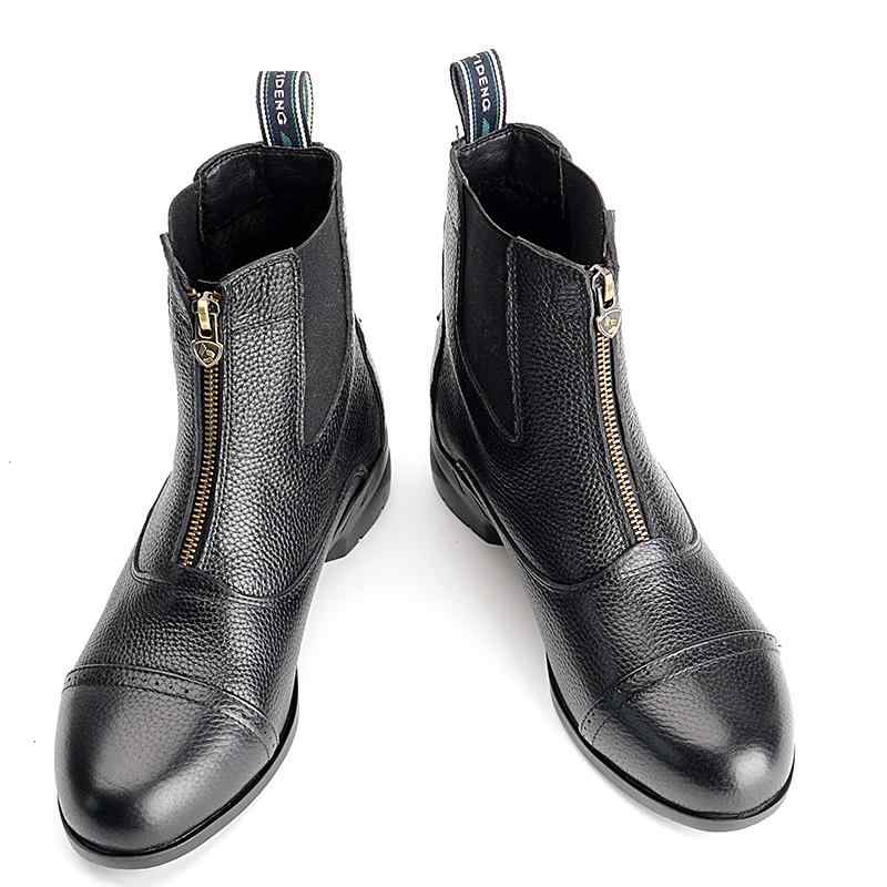 乗馬 ブーツ 牛革 ショート ステッチ トレーニング 競技 メンズ レディース 馬術 馬具 用品 おしゃれ 初心者 ジップアップ 黒 ウエスタン｜フロントップ店