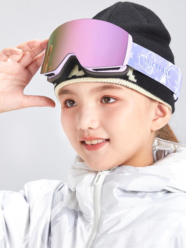 キッズ スキー ゴーグル 子供用 冬 ピンク 青 紫 猿 龍 くま 二層 曇りにくい 防風 日焼け防止 調節 スノボ 登山 アウトドア 男の子 女の子|フロントップ店