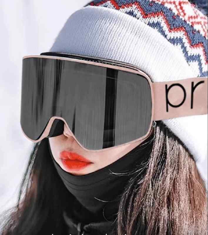 スキー ゴーグル レディース メンズ 男女兼用 おしゃれ カップル 防曇 スノーボード 登山 ピンク ブルー ゴールド 強化フィルム セット|フロントップ店