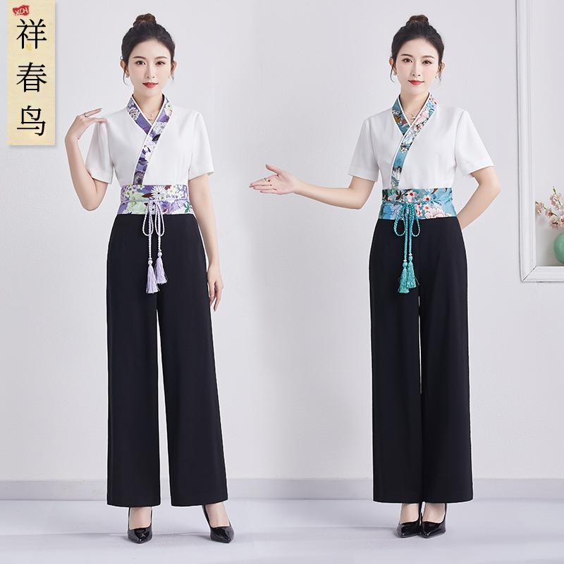 エステ 制服 ズボン下 美容師 御役目服 亭主もち ヘルスセンター 足つぼ 揉み療治 科学技術者 夏 フットスパ 診療所 セットアップ Vのど首 タッセル 途轍も無い大いさ 白 紫 青 エステユニフォーム-ダイエット・健康-リラックス・マッサージ用品