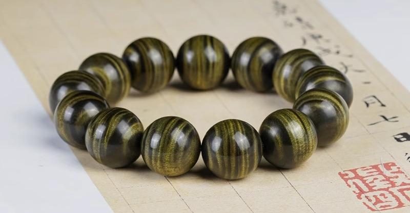念珠 ブスット 木製 金糸楠 リストバンド 付属品 大玉 木材 成人男性 成人女性 ロング ネックス 2way 4連 小物 護身符 今めかしい 分かりやすい