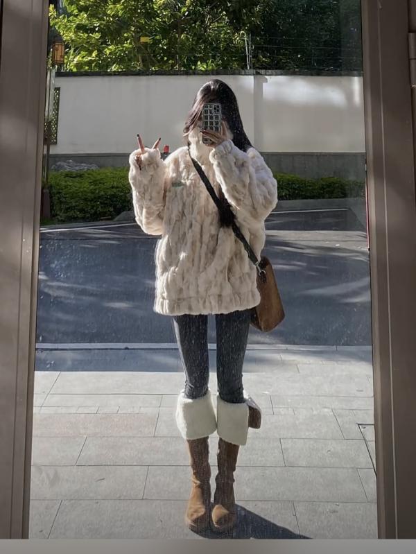 ボアジャケット レディース 秋冬 厚手 アウター 韓国 コート もこもこ ゆったり カジュアル 暖かい 旅行 通勤 おしゃれ｜フロントップ店