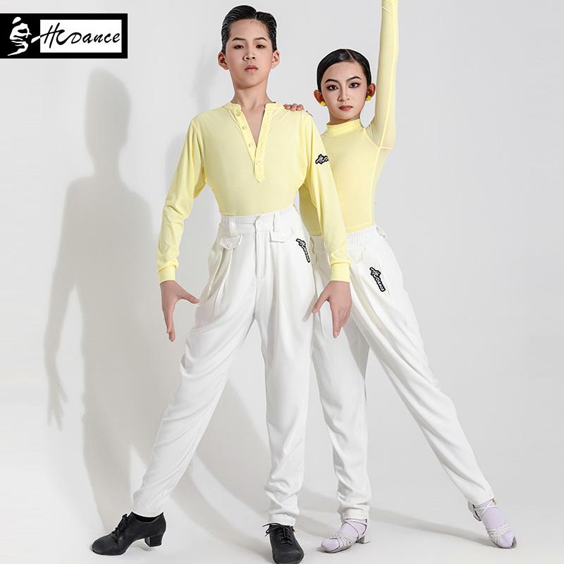 子供 ダンス 服 パンツ ズボン 練習着 男女兼用 キッズ トレーニング ワークウェア ボタン ポケット付き 黒 白 大きいサイズ おしゃれ