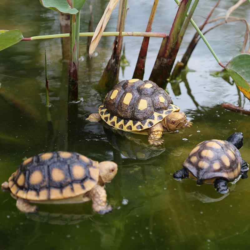 池 置物 樹脂 フローティング 彫刻 動物 カメ ワニ カエル 屋外 庭園 水槽 装飾 ガーデンオーナメント 園芸 雑貨 おしゃれ リアル グレー 緑