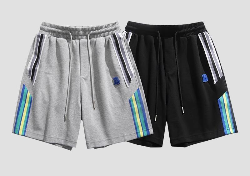 ショートパンツ メンズ 膝上 ハーフ 五分丈 夏 快適 伸縮性 ルーズ ゆったり ポケット ウエストゴム 刺繍 英字 カジュアル レトロ ビーチ スポーツ ジョギング 黒 グレー 大きいサイズ