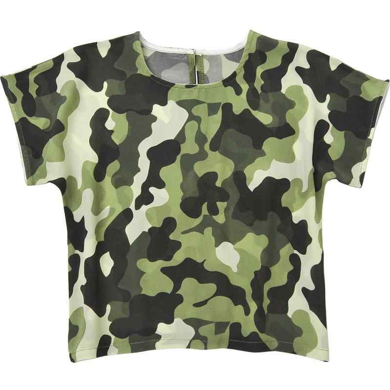 キッズ トップス 半袖 Tシャツ 夏 幼児 ジュニア 薄手 ゆったり ラウンドネック 通気性 プリント スポーツ レジャー シンプル カジュアル 緑 迷彩柄