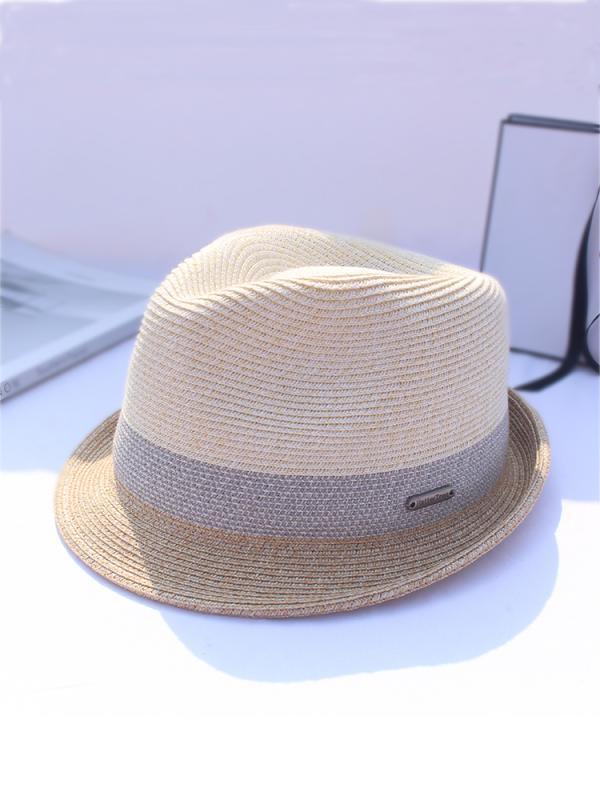 中折れハット メンズ 夏 麦わら帽子 レディース 海 日焼け防止 通気性 ハイキング 旅行 休日 カジュアル おしゃれ バイカラー 黒 カーキ グレー
