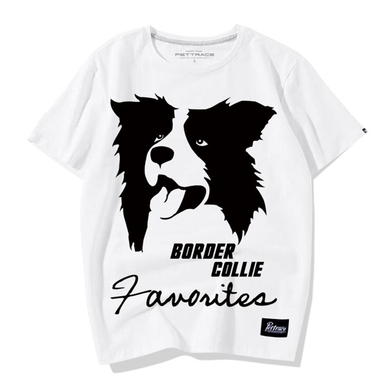 プリント 犬Ｔシャツ メンズ レディース 半袖 カジュアル ゆったり 大きいサイズ 子供用 カップル ファミリー ボーダーコリー ホワイト グレー レッド トップス 夏 ラウンドネック