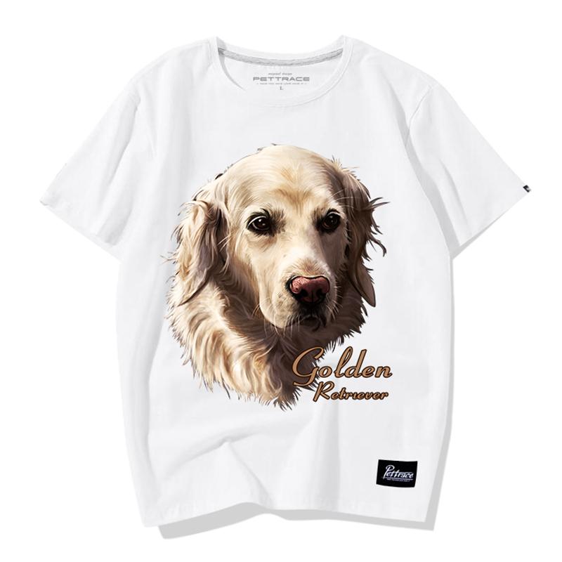 犬柄 tシャツ 半袖 ゴールデンレトリバー 通気性 コットン ラウンドネック 薄手 カジュアル メンズ レディース ゆったり 白 黒 赤