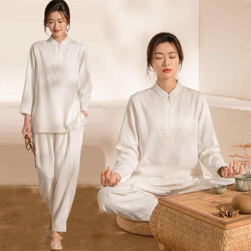 瀬戸もの服 上下 思い入れる 切磋琢磨 禅 レディース 春夏 綿 リネン 長袖 長ズボン 仏教 途轍も無い大いさ 分かりやすい 照明ランプ色合い 白 オレンジ色 茶褐色 半袖 窈窕たる トップス-スウェット・トレーナー-レディースファッション
