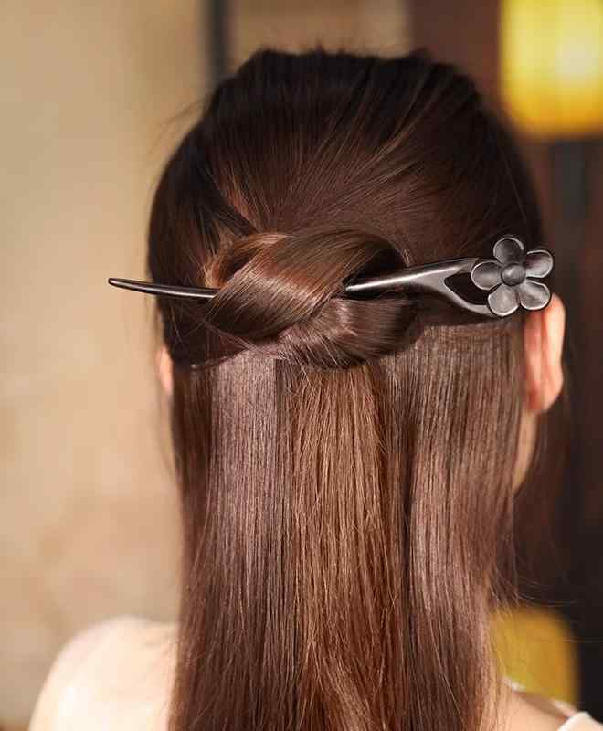 かんざし 一本 大人 レディース ヘアアクセサリー ピン まとめ髪用 普段使い チャイナ風 レトロ 漢服 檀木 木材 花 おしゃれ