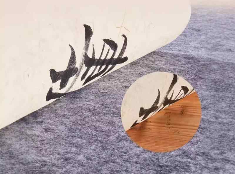 書道 下敷き フェルト 厚手 筆 練習 マット 布 絵画 パッド 小さめ ファイバー 柔らかい 普段使い シンプル 無地 グレー 黒 白 汚れ防止 吸収 滑らか