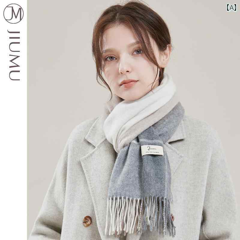 マフラー レディース おしゃれきれいめ シンプル 大人 通勤 贈り物 プレゼント 防寒 暖かい 女性 秋冬 30代 ギフト 韓国 多用途 厚手 チェック 柄 フリンジ｜フロントップ店
