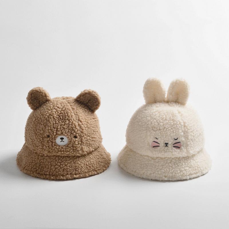 ベビー 赤ちゃん 帽子 子供 秋冬 韓国 男の子 女の子 もこもこ ハット アニマルみみ 防風 防寒グッズ 暖かい 厚手 かわいい お出かけ 外遊び うさぎ くま 茶色 ベージュ